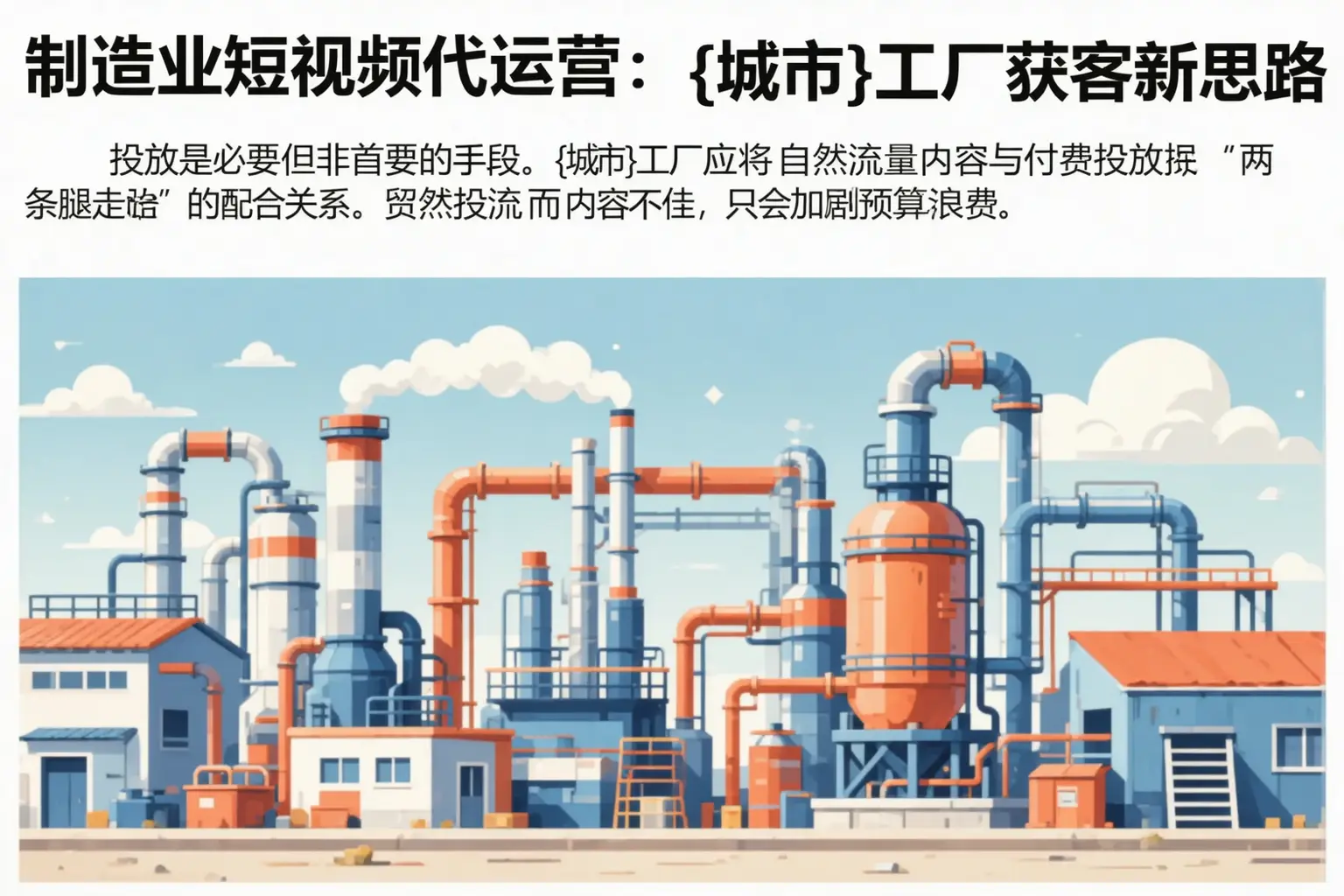 制造业短视频代运营:临漳工厂获客新思路